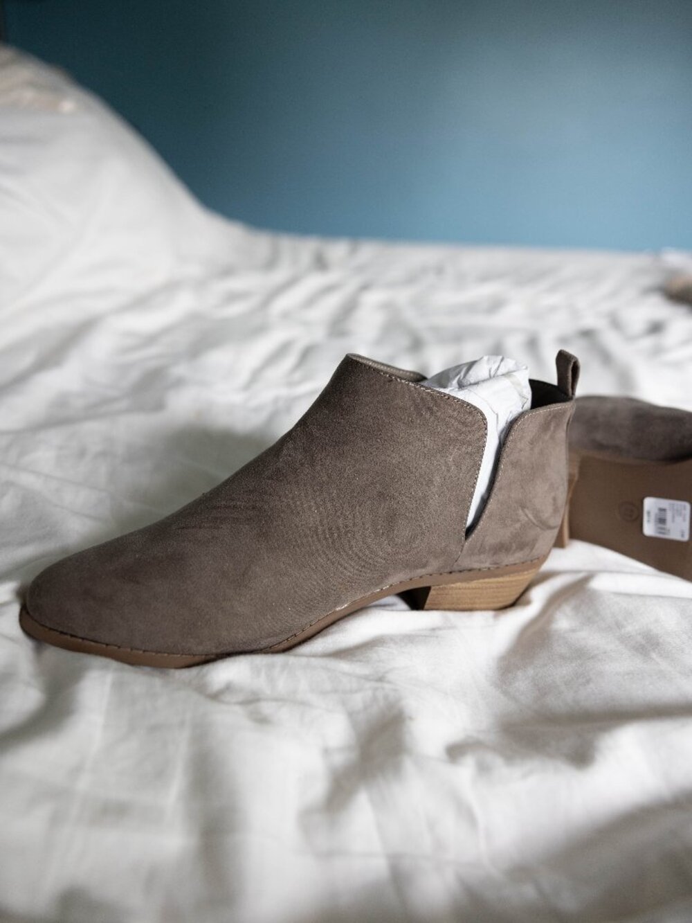 NWT Lane Bryant Taupe Suede Side-Cut Ankle Booties 11W - $89.95 Retail